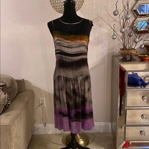 Teri Jon Elegant Multicolor Sleeveless Dress size 4
